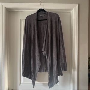 Barefoot Dreams barefoot chic lite neutral gray waterfall cardigan S/M